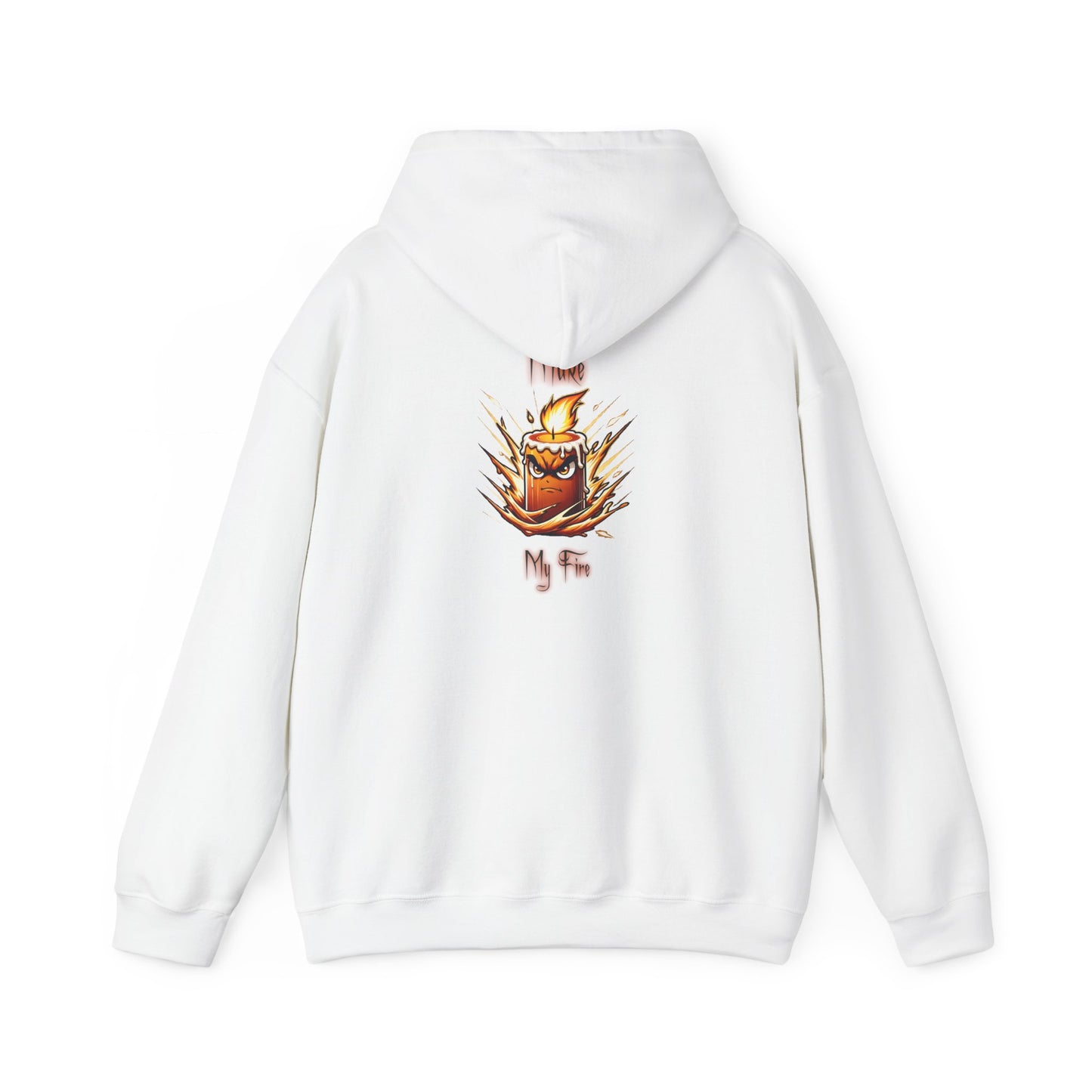 Candle Flame Hoodie — 'Make My Fire' Cozy Graphic Hooded Sweatshirt