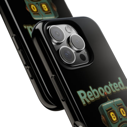 Phone Case — 'Rebooted. Still Awkward.' Retro Robot Protective Cover