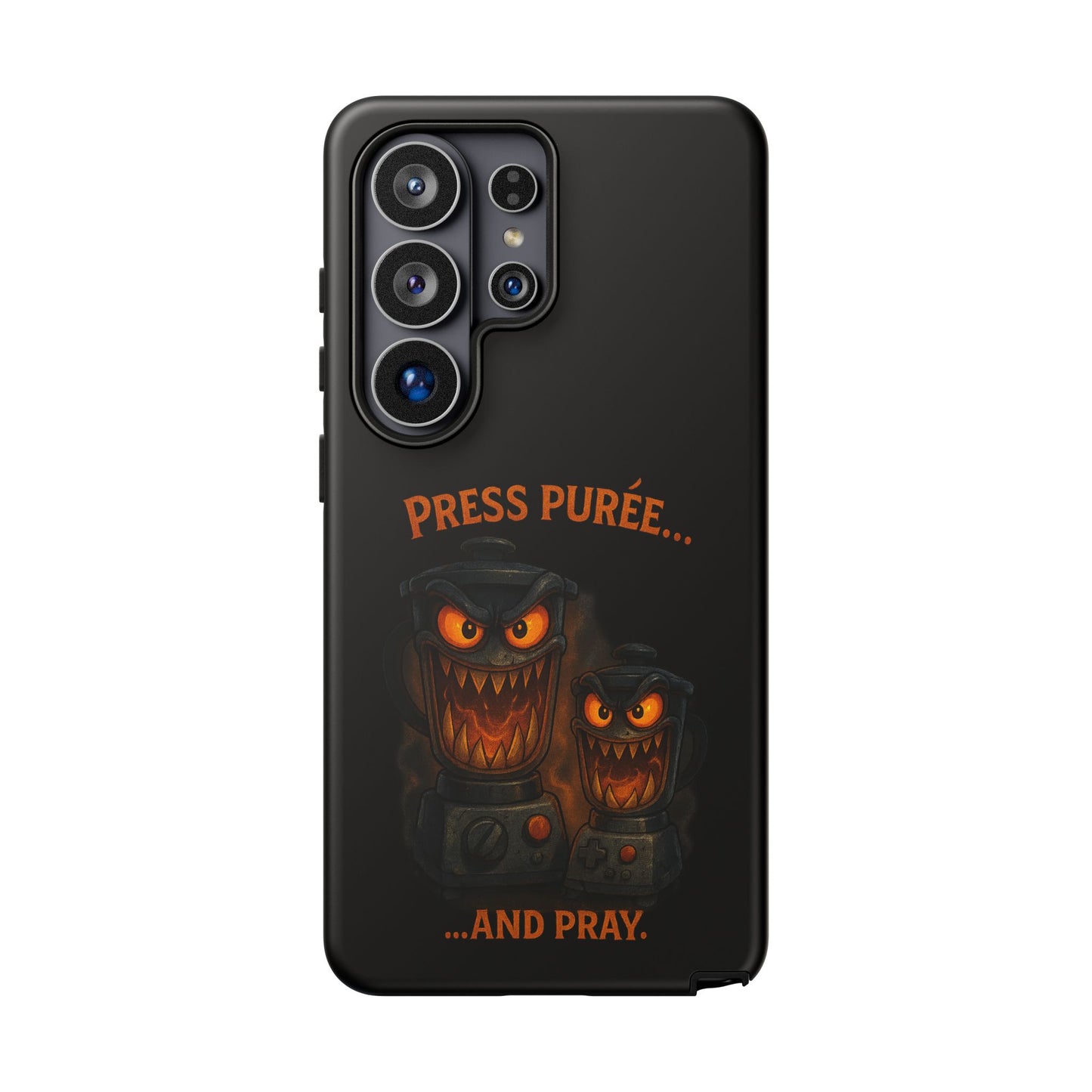 Phone Case - 'Press Purée...and Pray' Halloween Horror Protective Cover