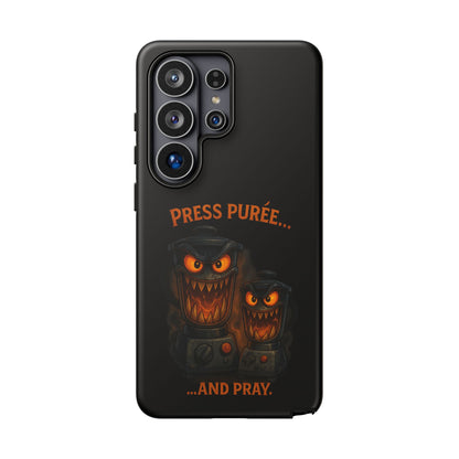 Phone Case - 'Press Purée...and Pray' Halloween Horror Protective Cover