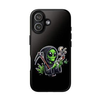 Reaper Alien Phone Case – Cute Grim Reaper Smoking Weed iPhone Case