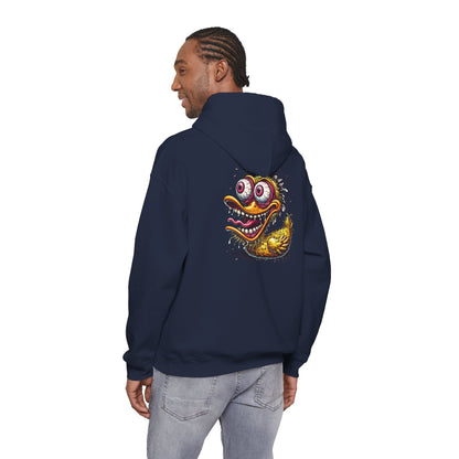 Duck Monster Hoodie — Retro Creepy Cartoon Graphic Pullover