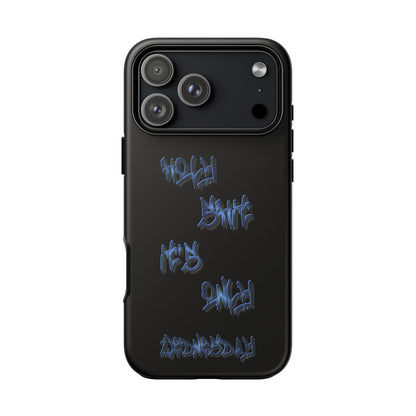 Phone Case — Blue Neon Graffiti "Tough Cases" Protective Cover