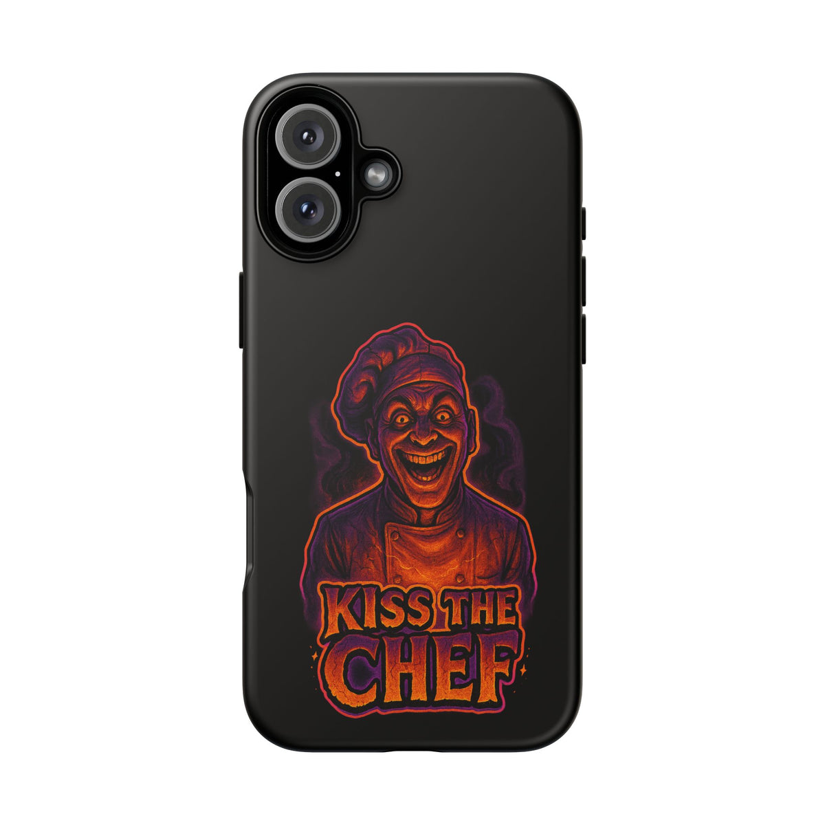 Phone Case — "Kiss the Chef" Neon Horror Chef Design
