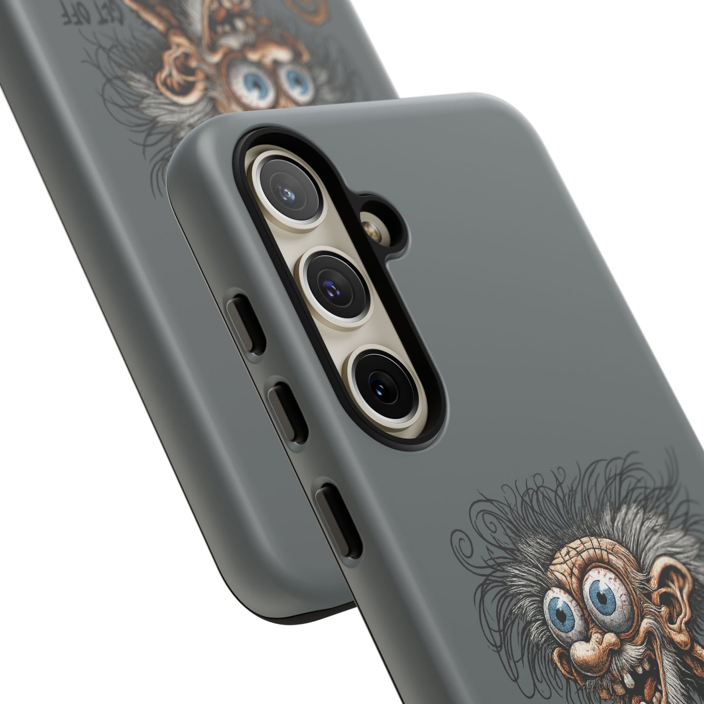 Phone Case — Funny Grumpy Troll Design: “Get Off My Lawn” Protective Cover