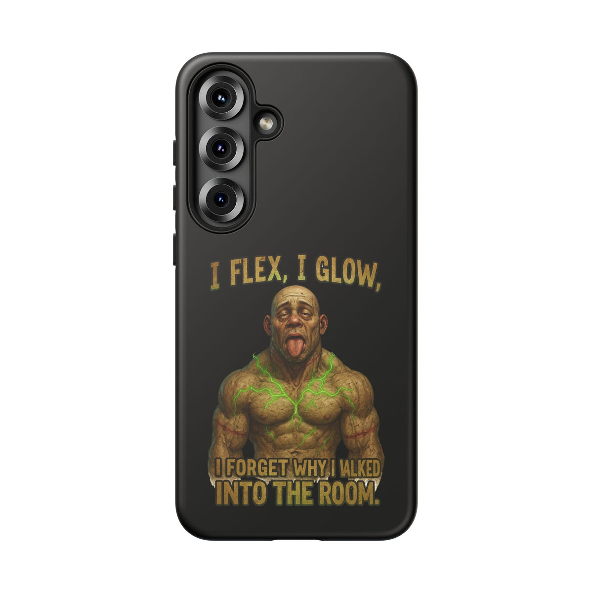 Phone Case — I Flex, I Glow Funny Muscular Guy Phone Cover