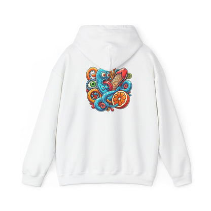 Octopus Colorful Graphic Hoodie – Vibrant Sea Creature Back Print