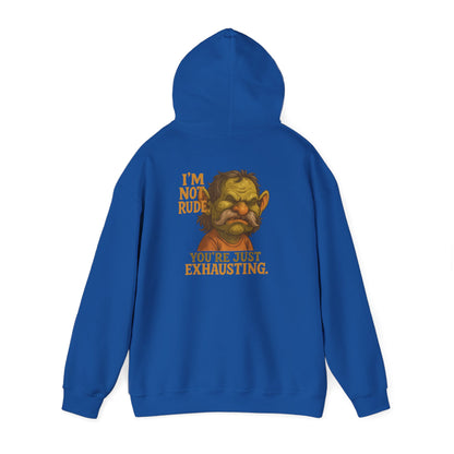 Troll Face Hoodie — "I'm Not Rude, You're Just Exhausting" Graphic Hoodie