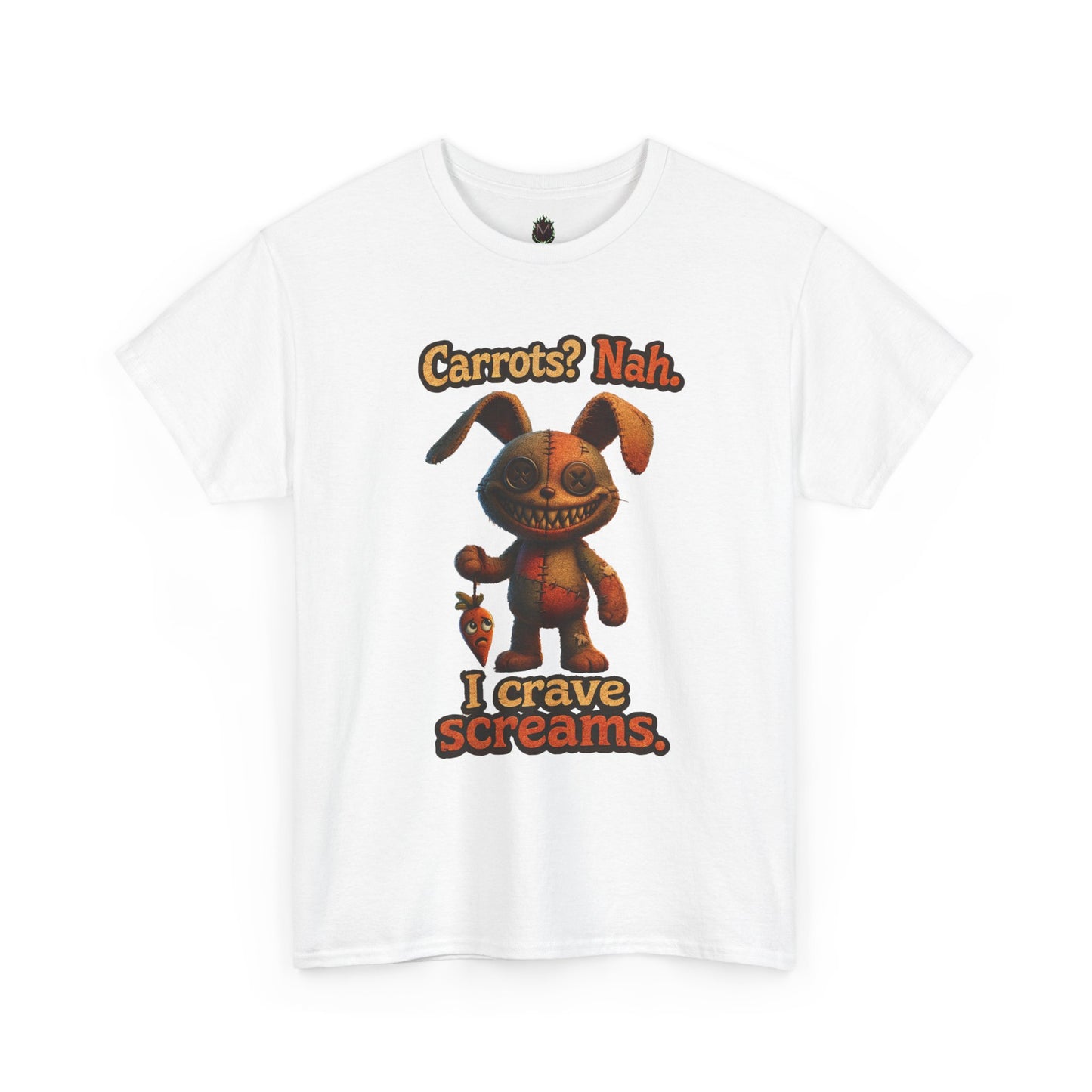 Creepy Bunny Plush I Crave Screams T-Shirt | Halloween Horror Tee