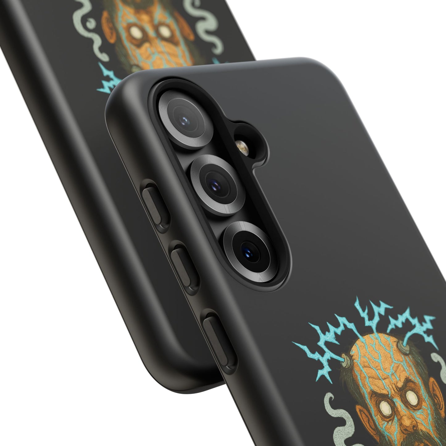 Phone Case — “I’m Not Charged Up… I’m Barely Contained” Electric Horror Design