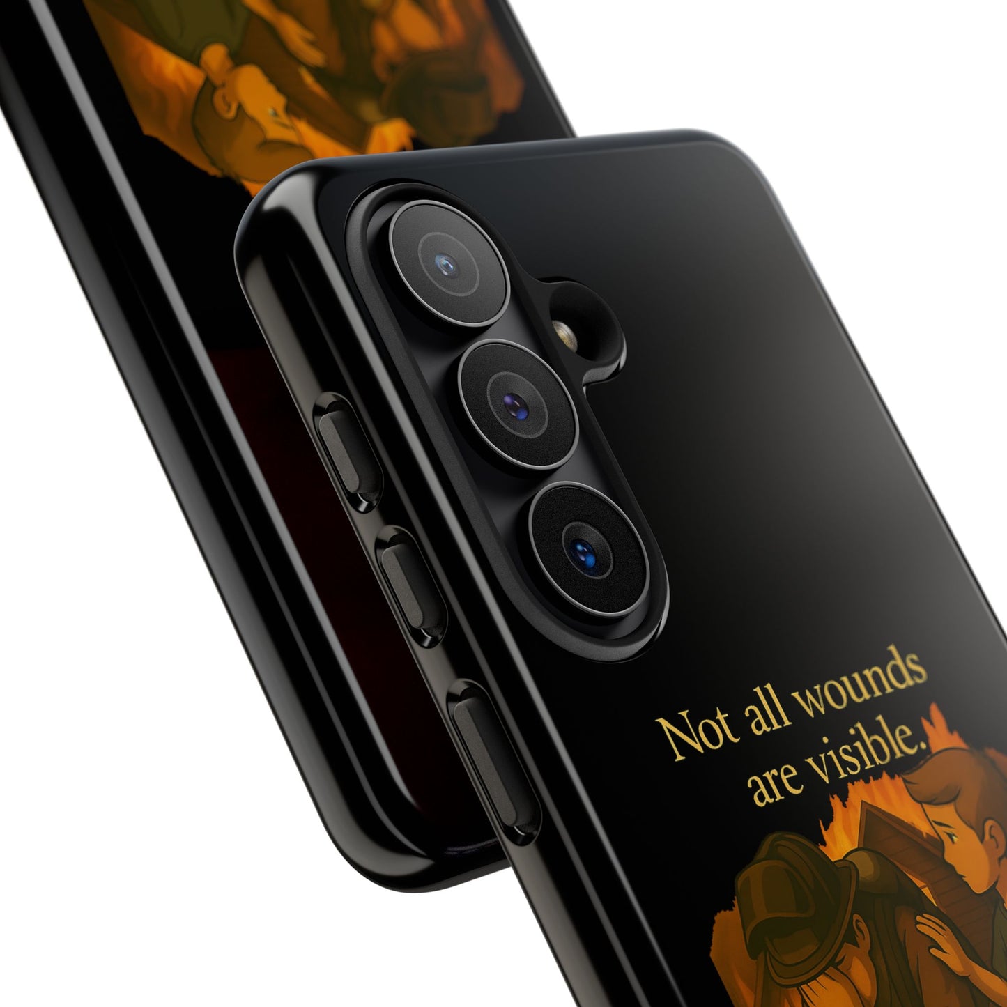 Phone Case — “Not All Wounds Are Visible” Firefighter PTSD Support Design
