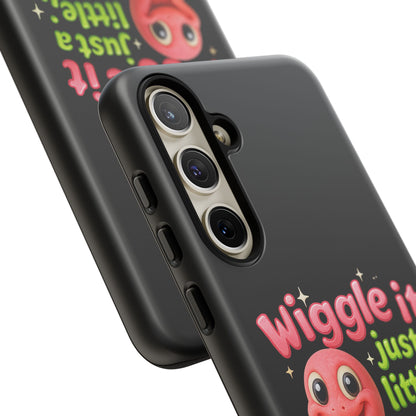 Wiggle It Worm Phone Case — Cute Pink & Green Cartoon iPhone Cover