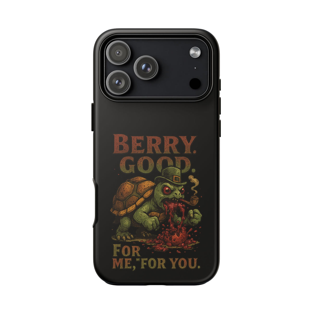 Phone Case — 'Berry Good' Zombie Turtle Graphic Tough Protective Case
