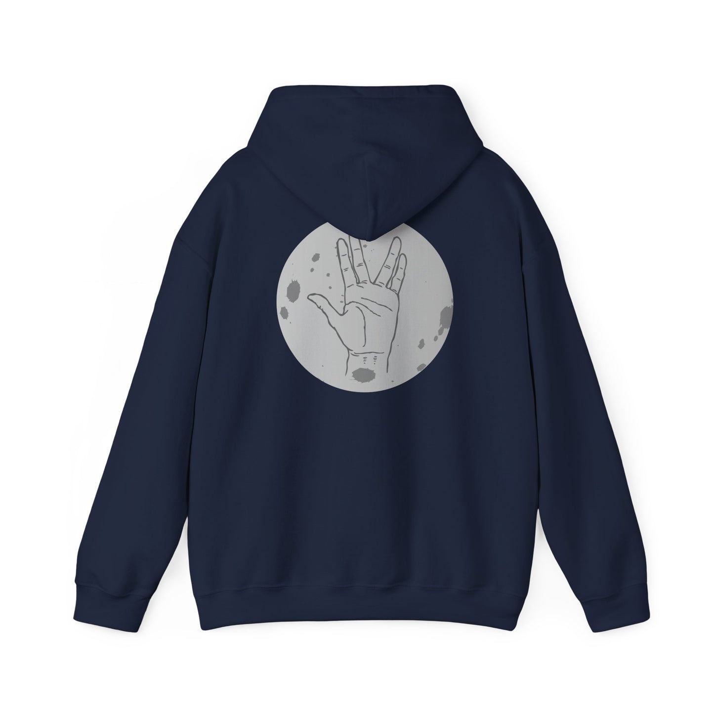Vulcan Salute Hoodie — Retro Space Hand Graphic Pullover