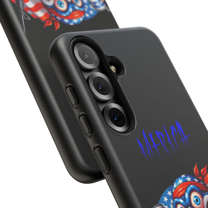 Phone Case — Patriotic 'Merica Clown with Flag, Beer & Rifle