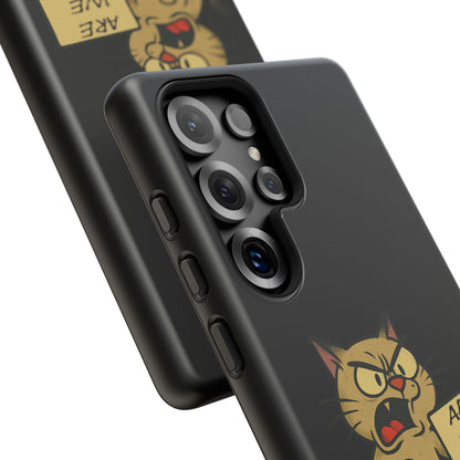 Angry Cat Phone Case — 'Are We Next' Protest Graphic iPhone Case