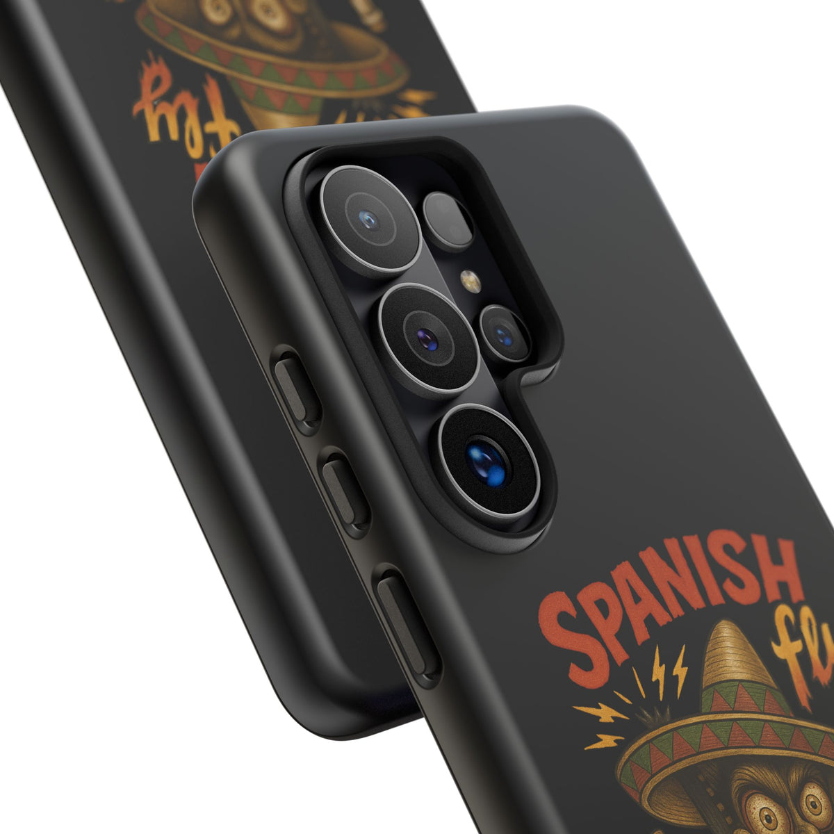 Spanish Fly Tough Phone Case — Retro Skull Sombrero Design