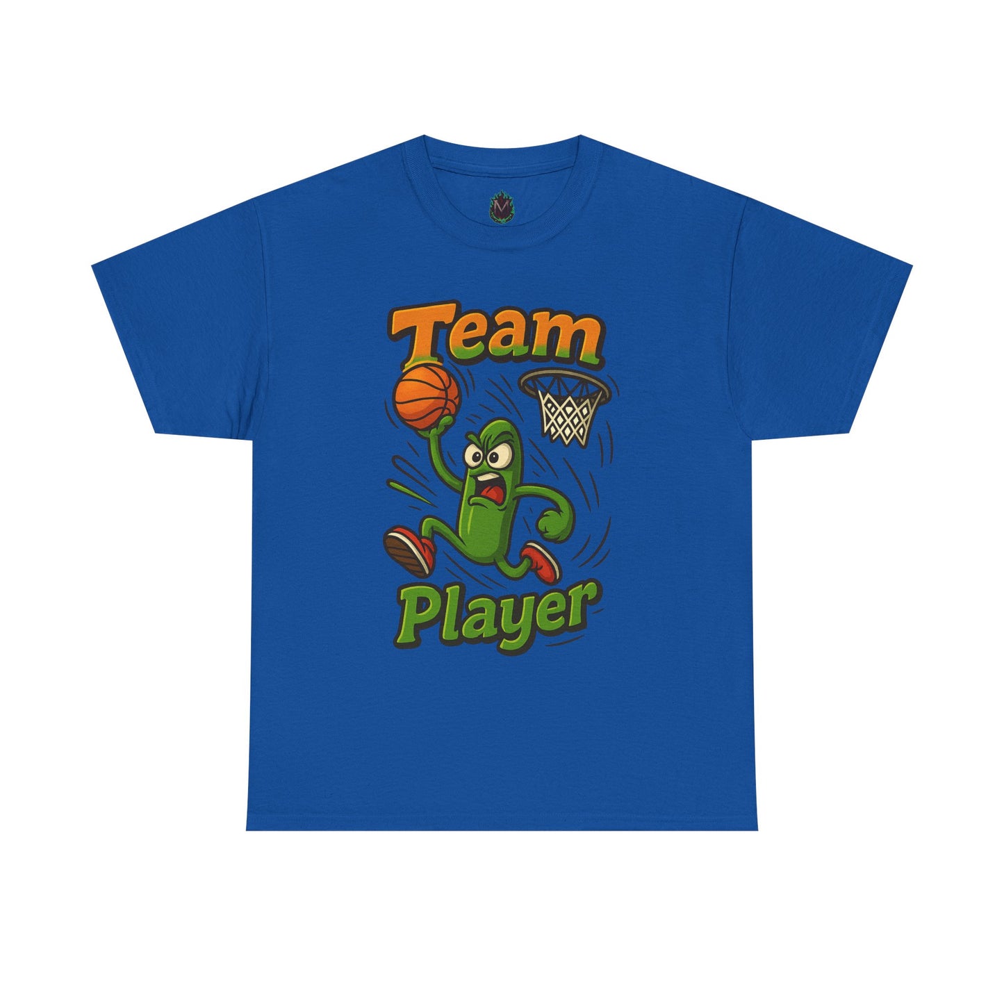 Team Player Basketball T-Shirt — Funny Pickle Mascot Sports Tee