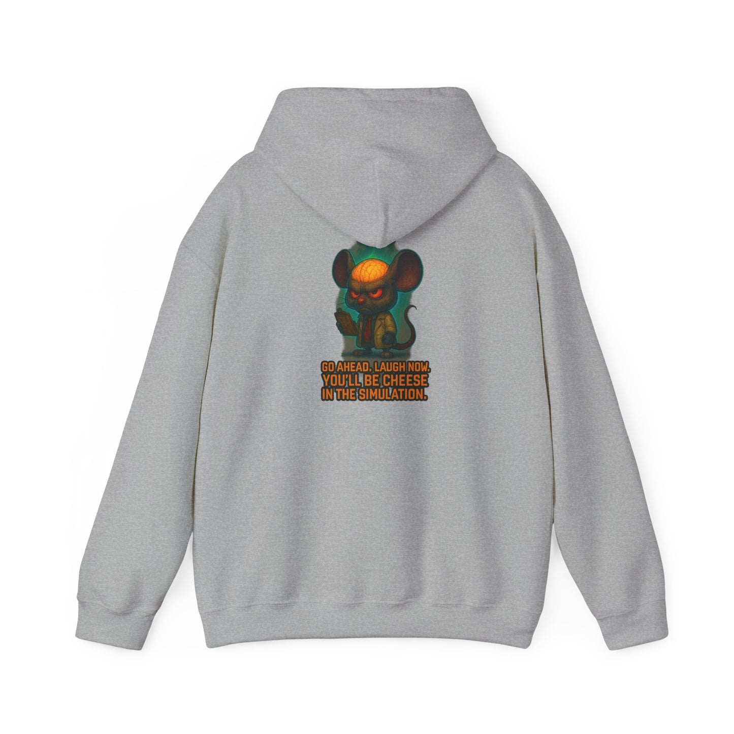 Creepy Mouse Hoodie — "Would Be Cheese in the Dark" Graphic Pullover