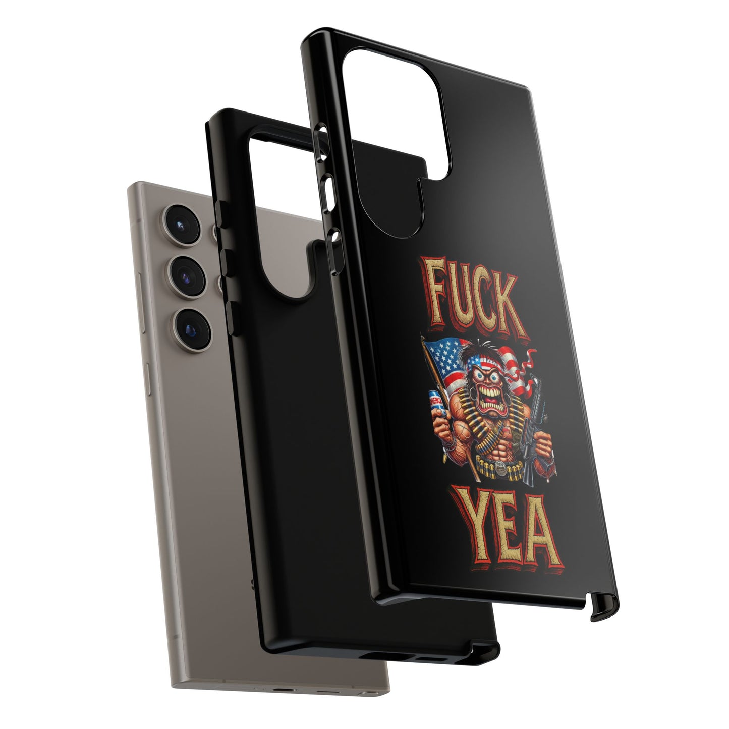 Phone Case — "FUCK YEA" Patriotic Skeleton Soldier Graphic