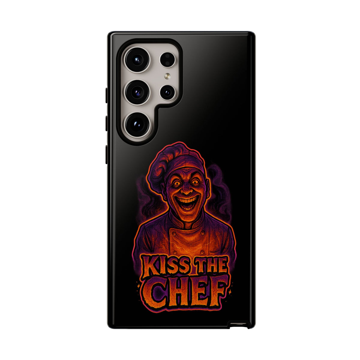 Phone Case — "Kiss the Chef" Neon Horror Chef Design