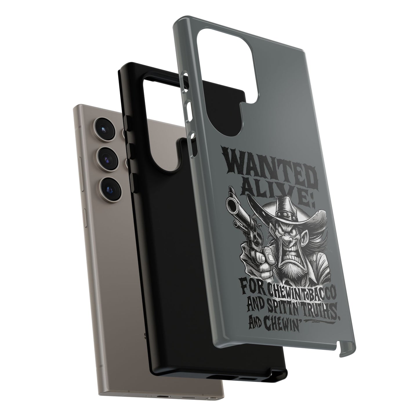 Phone Case — "Wanted Alive!" Cowboy Chewin' Tobacco Graphic