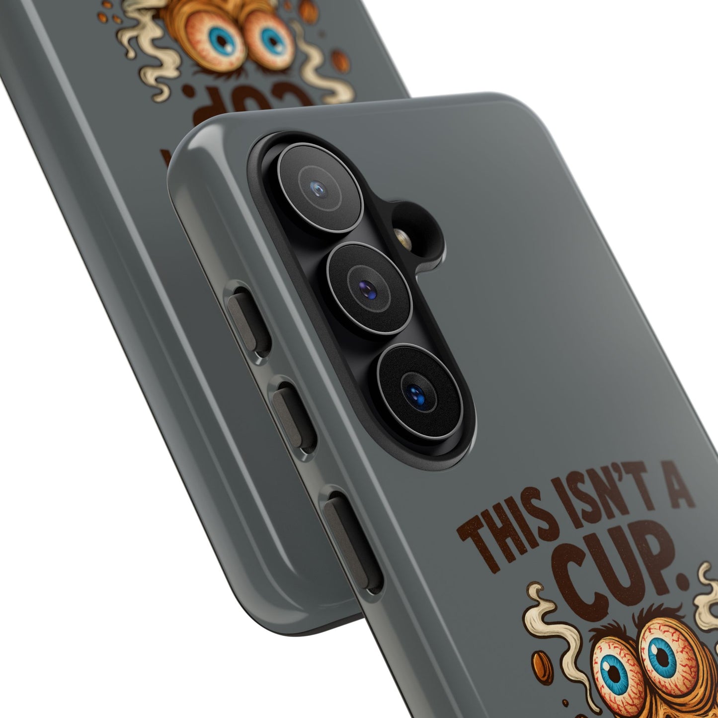 Phone Case — "This Isn't a Cup, It's a Cry for Help" Funny Coffee Monster Design
