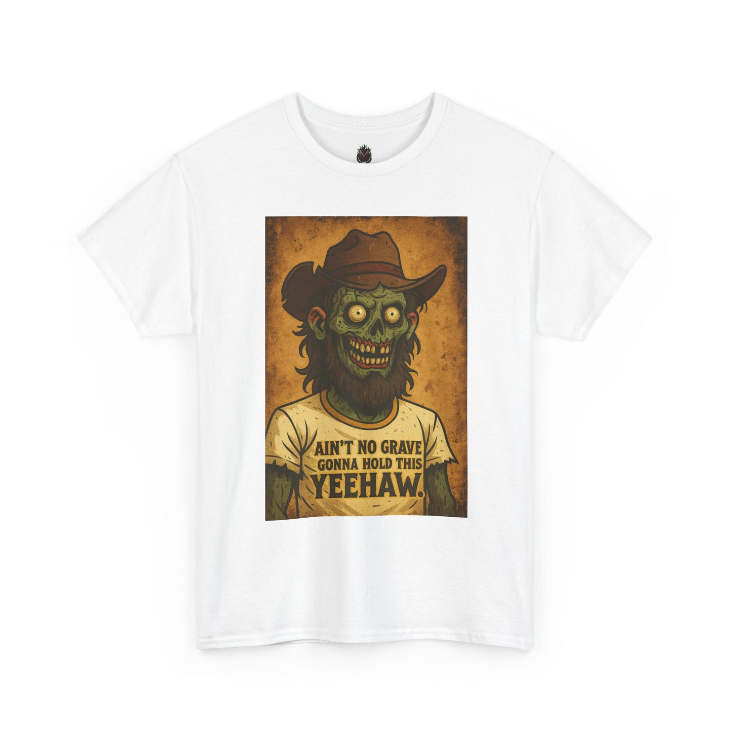 Zombie Cowboy 'Ain't No Grave Gonna Hold This Yeehaw' T-Shirt | Horror Western