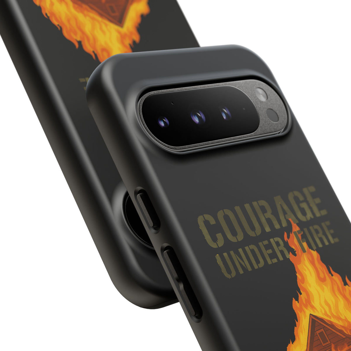 Phone Case — "Courage Under Fire, Strength in the Smoke" Firefighter Tribute