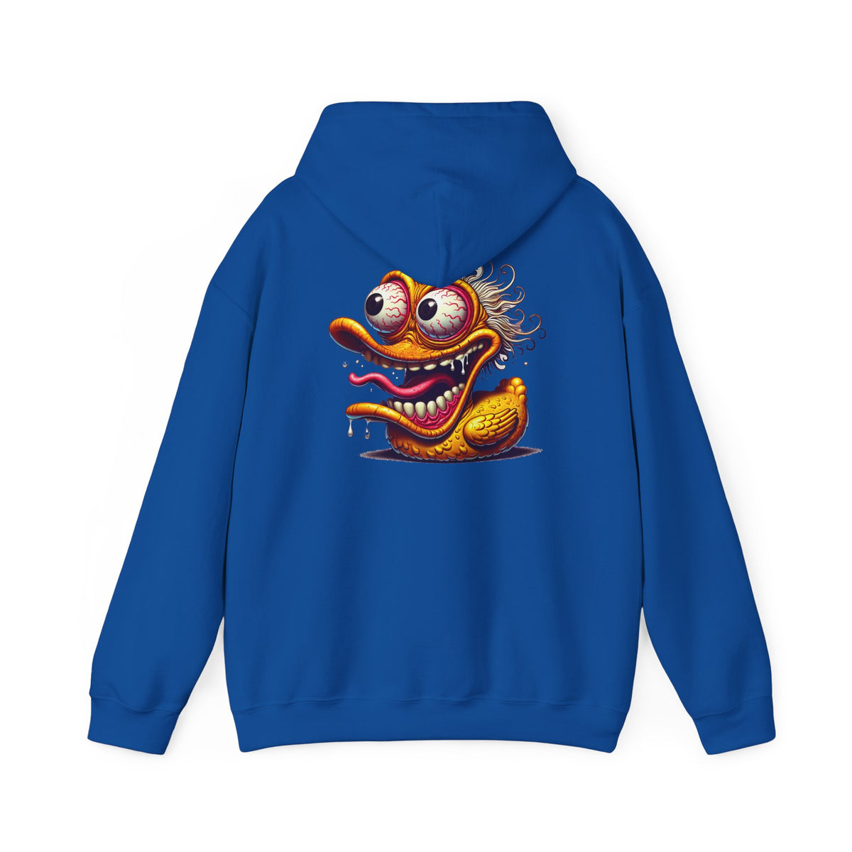 Duck Character Hoodie – Quirky Crazy Duck Illustration Pullover