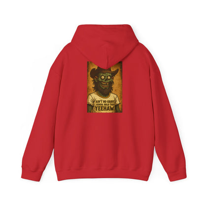 Hoodie — Vintage Zombie Cowboy 'Ain't No Grave' Graphic Pullover