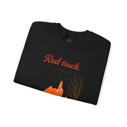 Red Truck Big Heart No Fear Crewneck Sweatshirt