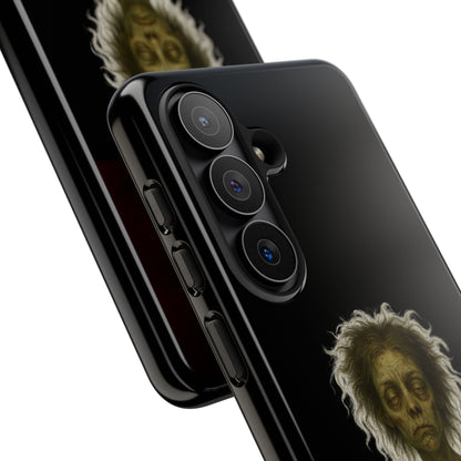 Phone Case — “Cursed to Rise Before Coffee Was Brewed” Goth Horror Design
