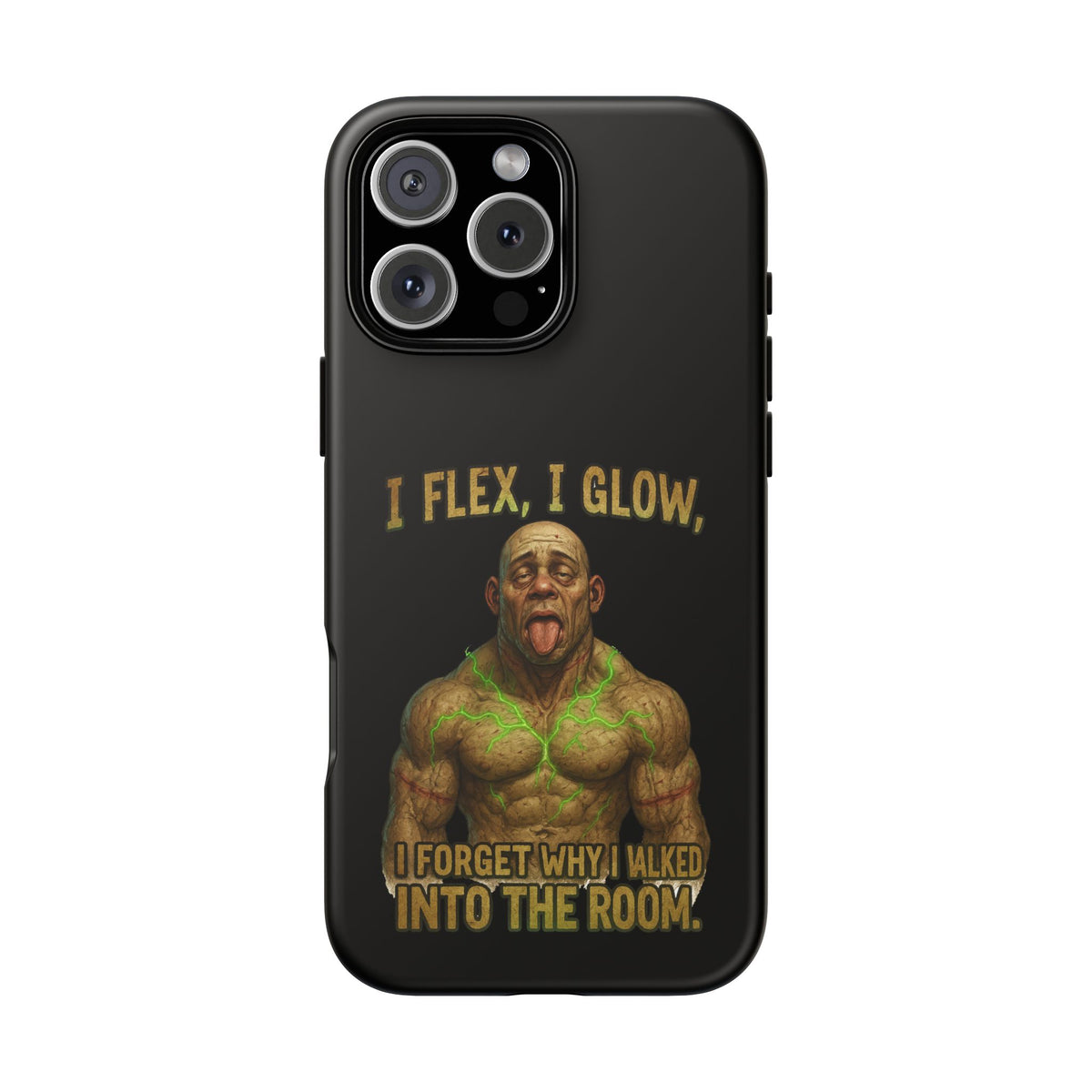 Phone Case — I Flex, I Glow Funny Muscular Guy Phone Cover
