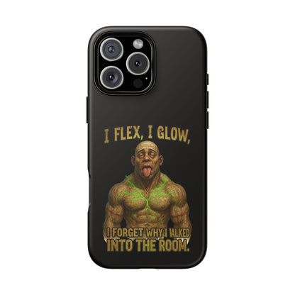 Phone Case — I Flex, I Glow Funny Muscular Guy Phone Cover