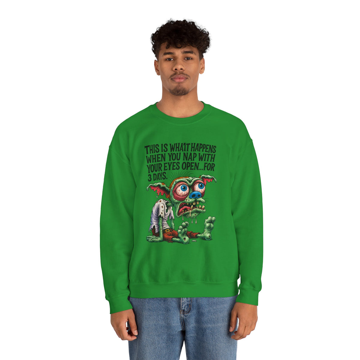 Open Nap Zombie Creature Crewneck
