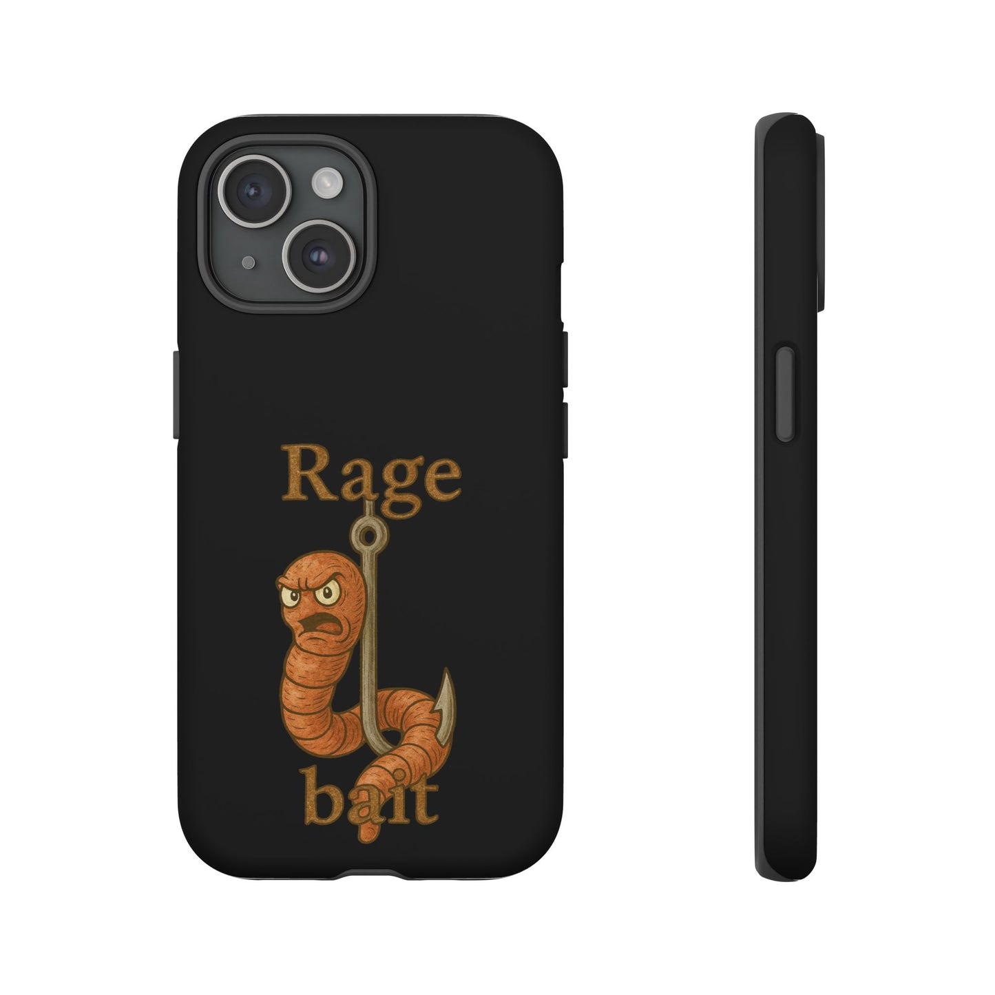 Phone Case — "Rage Bait" Angry Worm Fishing Design