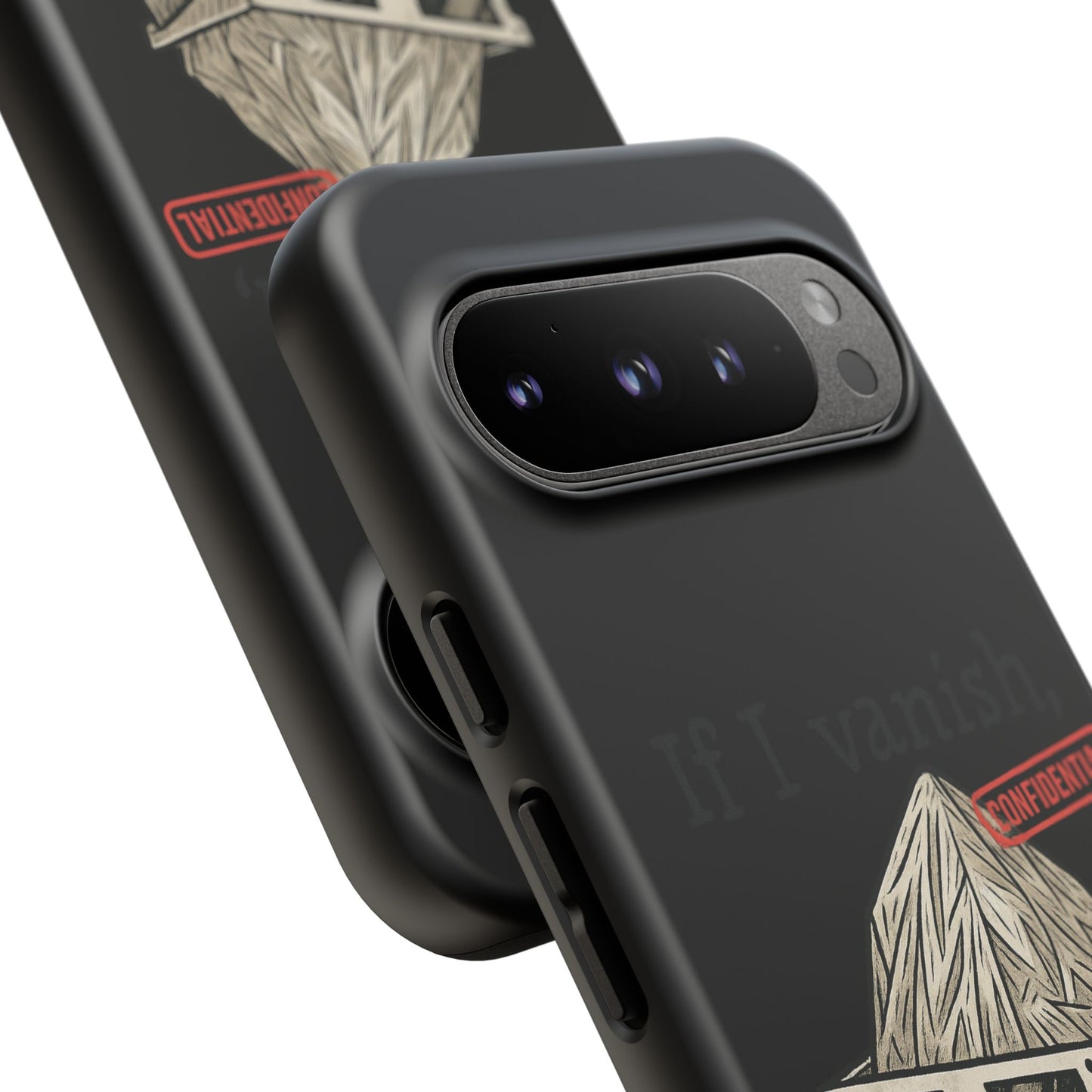 Conspiracy Tin-Foil Hat Phone Case — If I Vanish, Tell the Pigeons I Knew (Confidential)