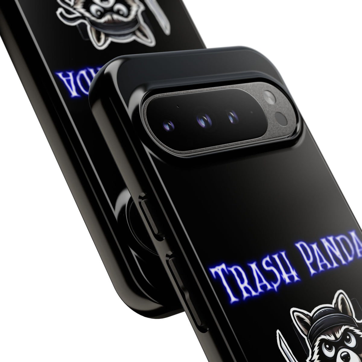Trash Panda Ninja Phone Case — Cute Raccoon Warrior Protective Case