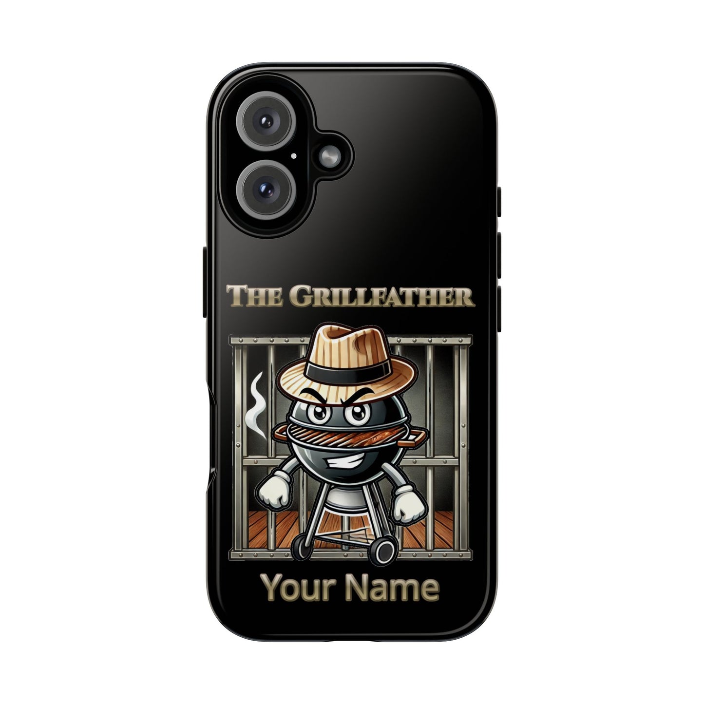 Grillfather Personalized Phone Case — Funny BBQ Smoker Design