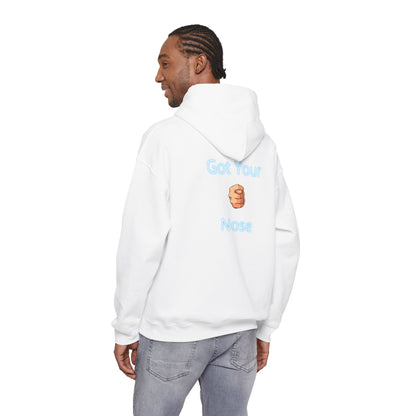 Got Your Nose Hoodie — Playful Baby-Grab Back Print Pullover