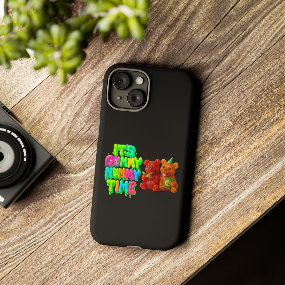 Phone Case — "It's Gummy Nummy Time" Colorful Gummy Bear Protective Case