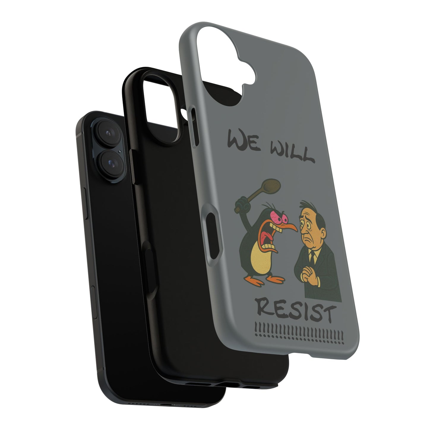 Phone Case - "We Will Resist" Cartoon Protest Design