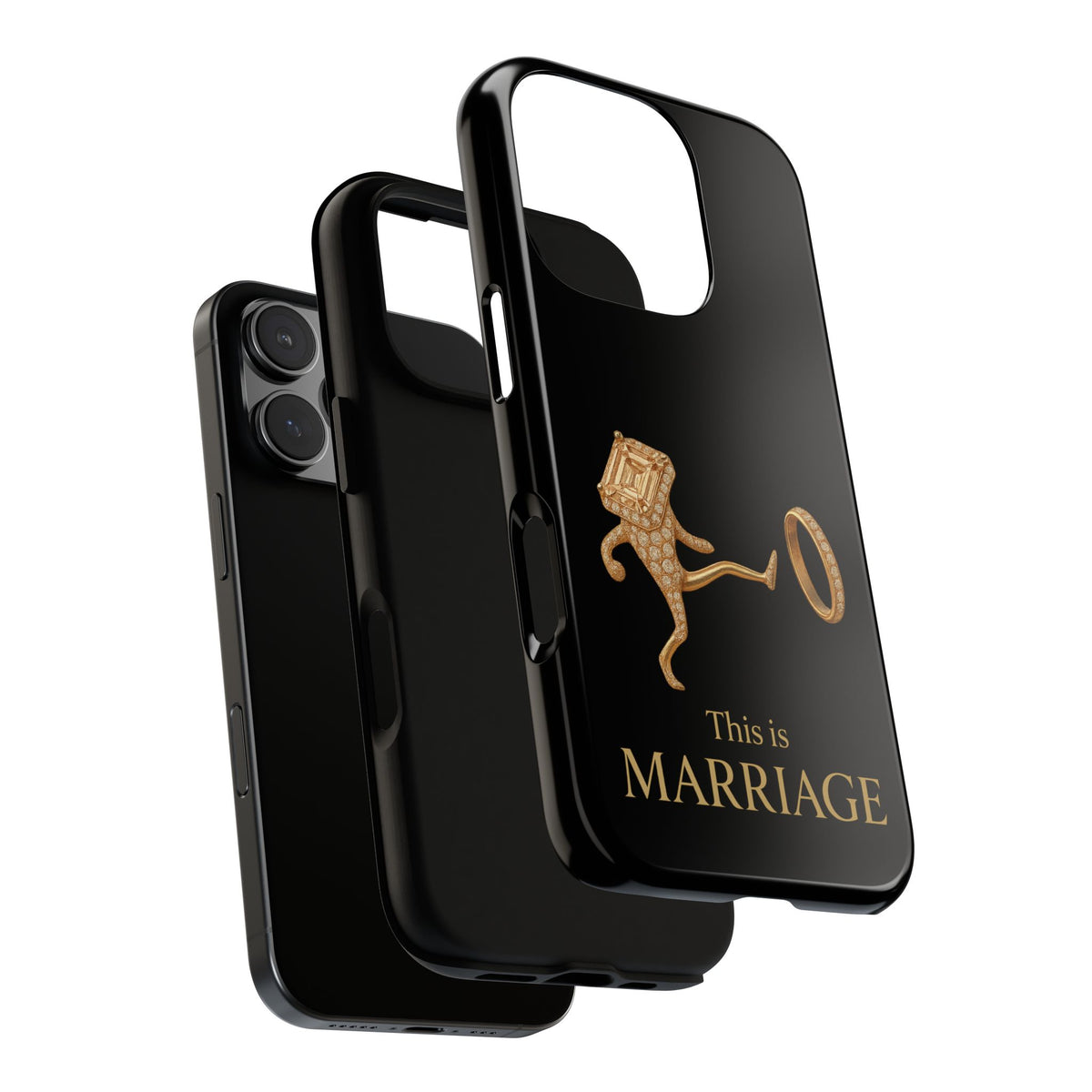 Phone Case - ‘This is Marriage’ Gold Ring Cartoon Design