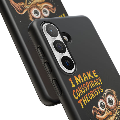 Phone Case — "I Make Conspiracy Theorists Look Lazy" Funny Retro Monster Design