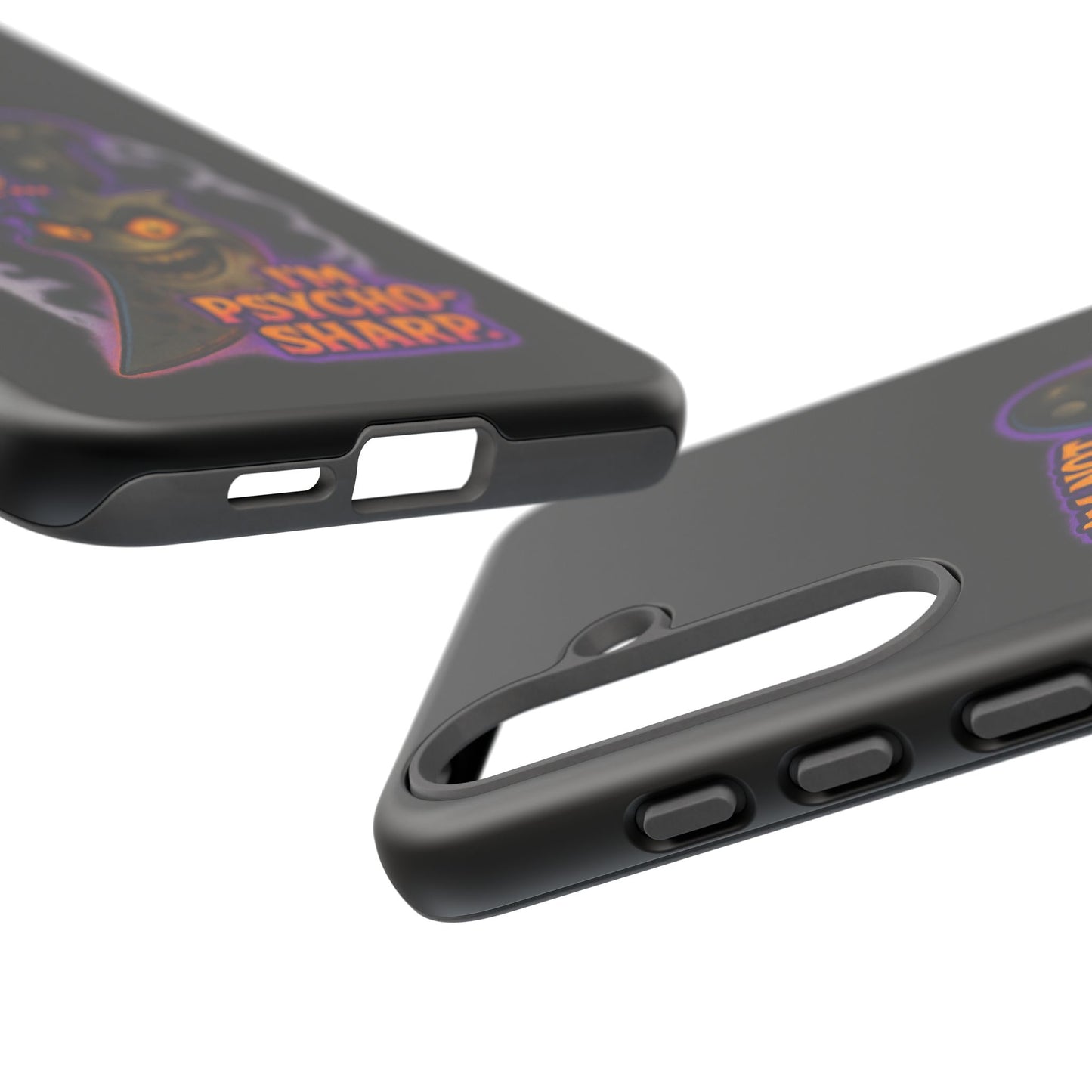 Knife Graphic Phone Case — "I'm Not Just Sharp... I'm Psycho-Sharp" Horror Phone Cover
