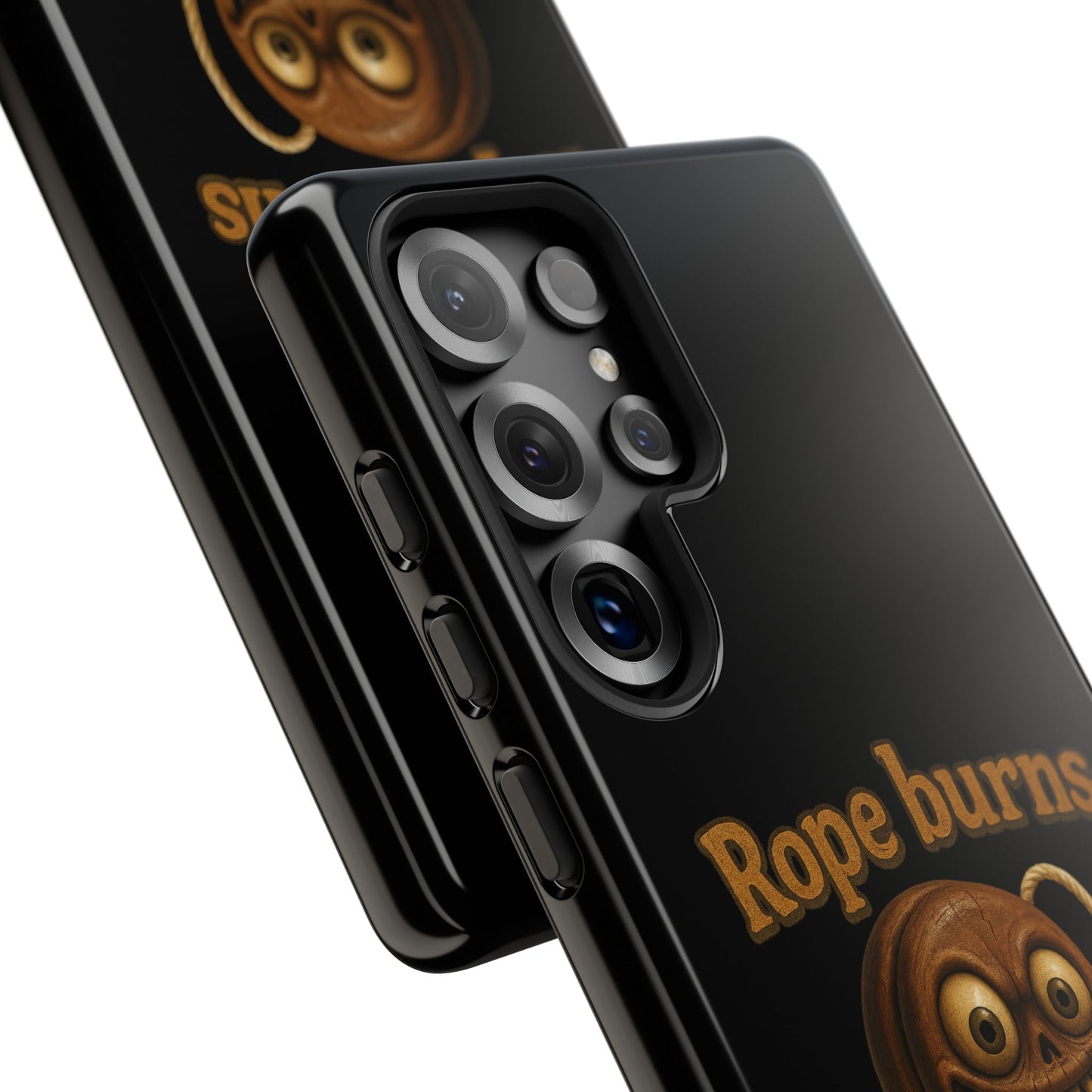 Phone Case — "Rope Burns Build Character" Grinning Cartoon Design