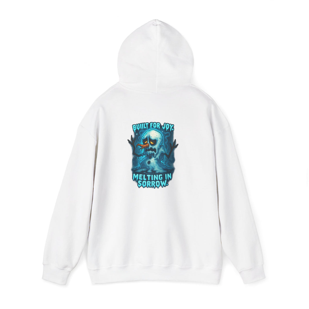 Melting in Sorrow Hoodie — Blue Melting Skull Graphic Pullover