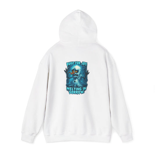 Melting in Sorrow Hoodie — Blue Melting Skull Graphic Pullover
