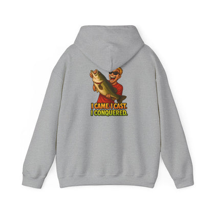 Fishing Hoodie – I Came, I Cast, I Conquered Graphic Pullover